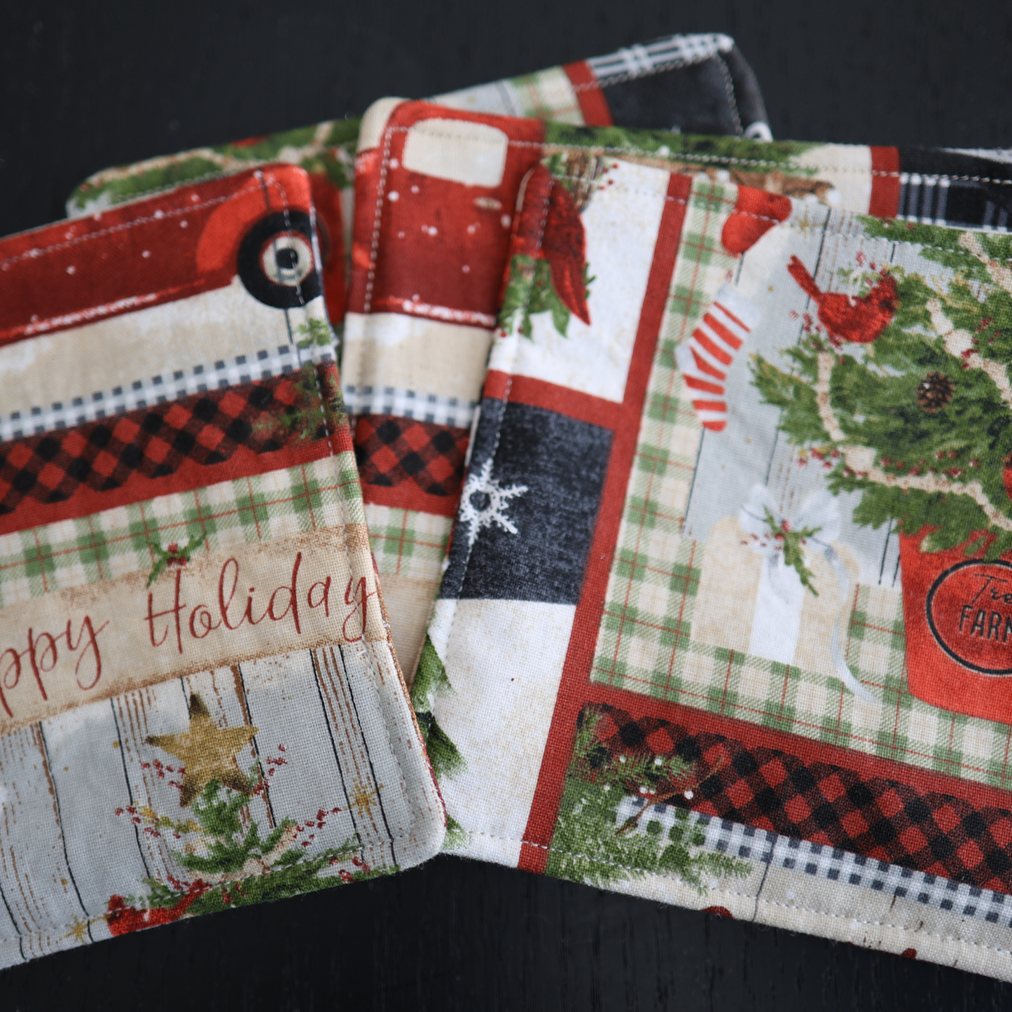 Handmade Fabric Coaster – Heart of Home