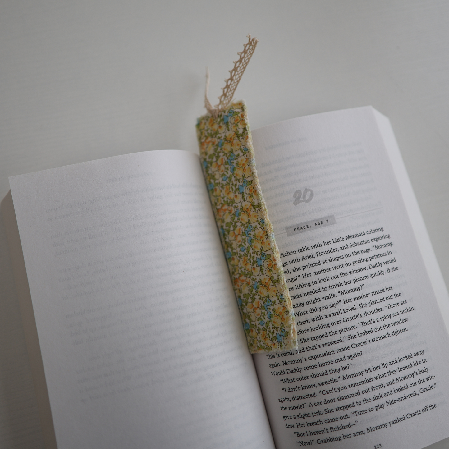 Handmade Fabric Bookmark – Cozy Reads